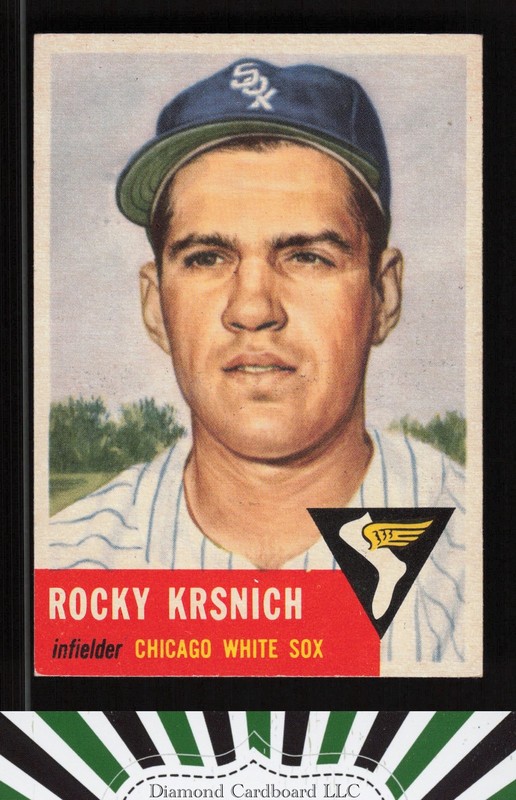 1953 Topps #229 Rocky Krsnich EX [CENTERED] d, front