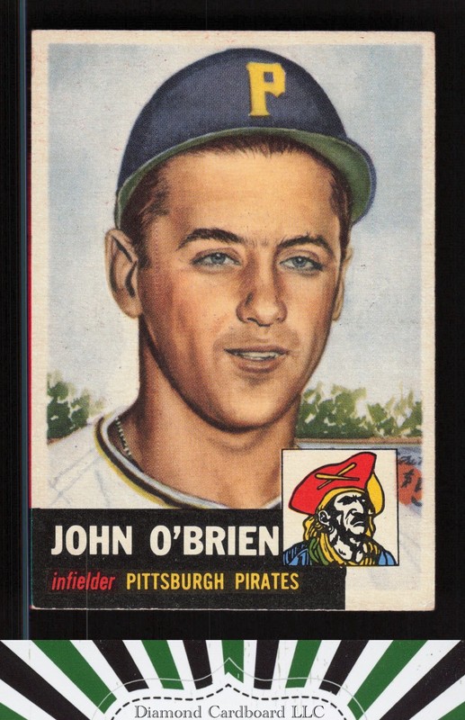 1953 Topps #223 Johnny O'Brien VGEX [GOOD EYE APPEAL] e, front