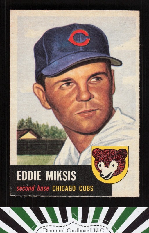 1953 Topps #39 Eddie Miksis GD a, front