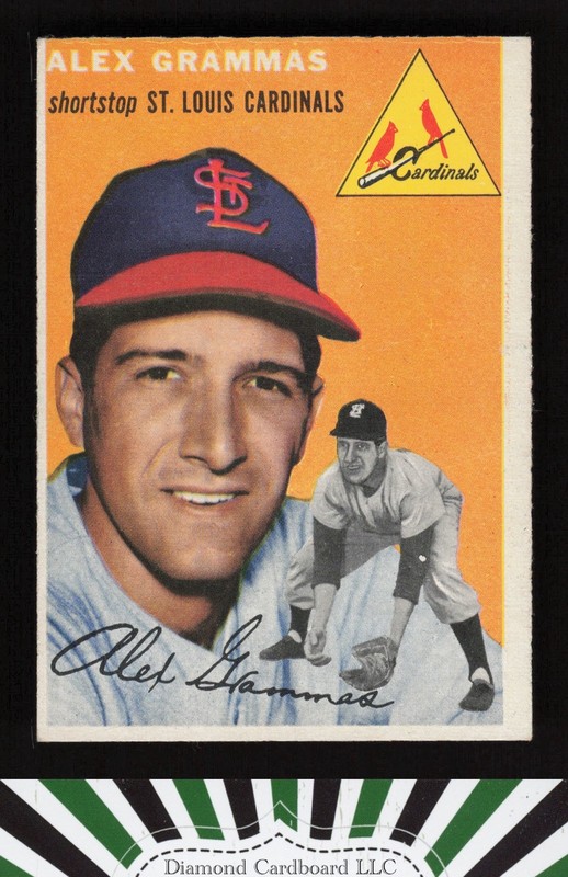 1954 Topps #151 Alex Grammas EX j, front