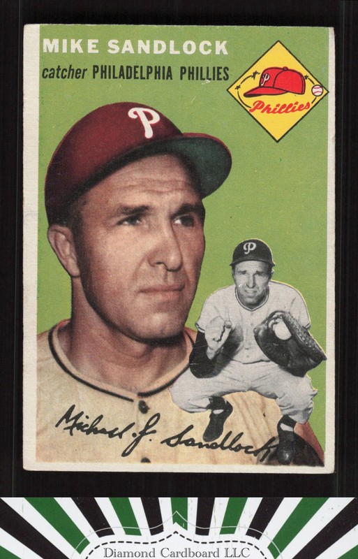 1954 Topps #104 Mike Sandlock VGEX g, front