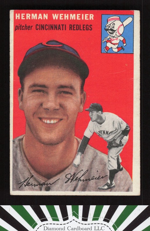 1954 Topps #162 Herman Wehmeier VG a, front