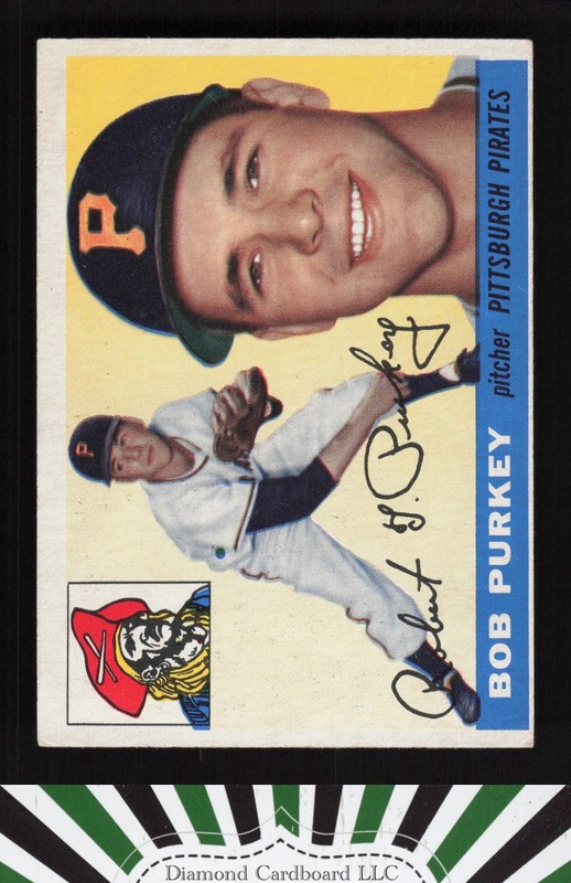 1955 Topps #118 Bob Purkey VGEX+ g, front