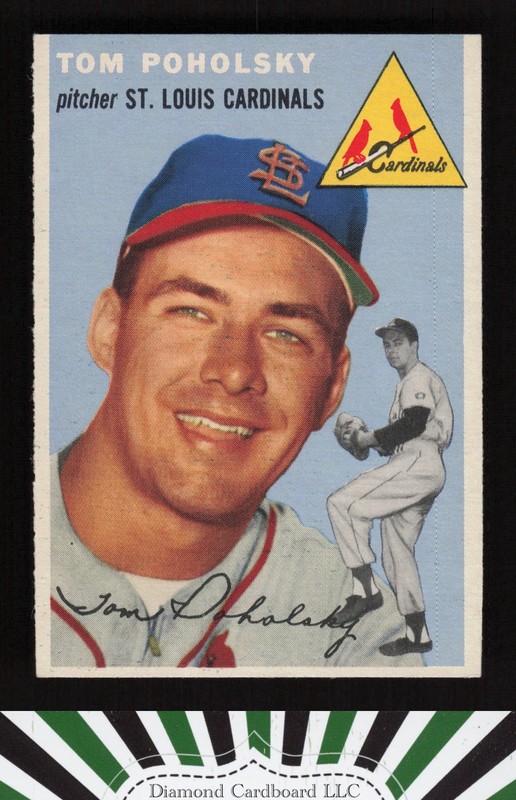 1954 Topps #142 Tom Poholsky NM j, front