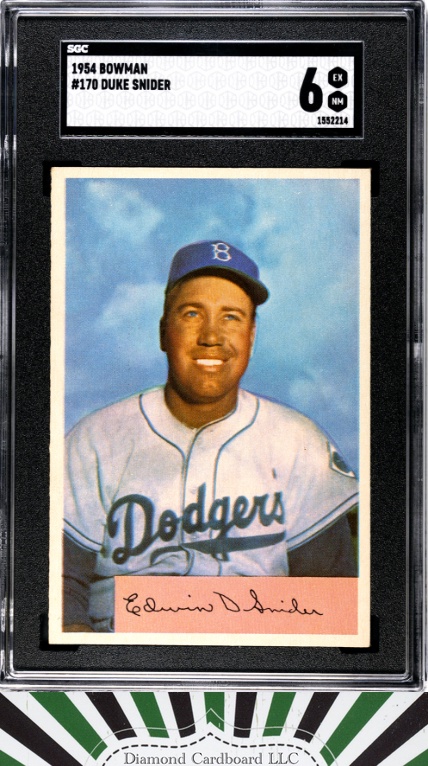 1954 Bowman #170 Duke Snider SGC 6 [NICELY CENTERED], front