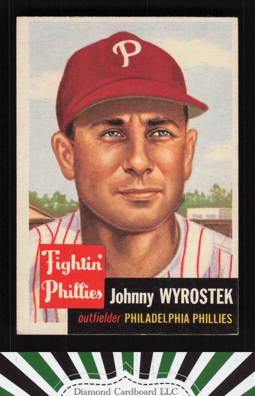1953 Topps #79 Johnny Wyrostek EX h, front