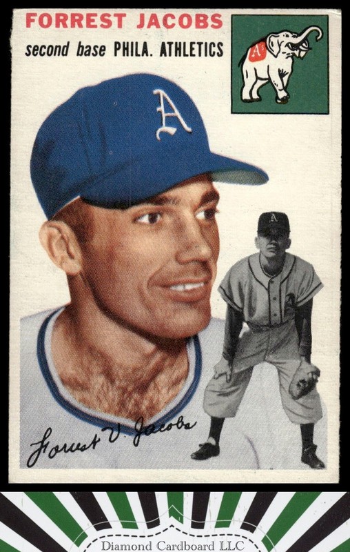 1954 Topps #129 Forrest Jacobs VGEX+ h, front