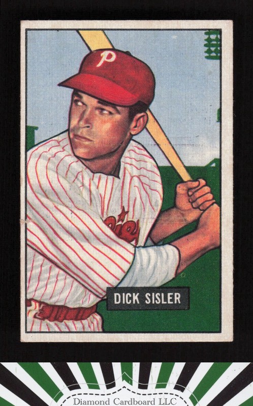 1951 Bowman #52 Dick Sisler VGEX, front
