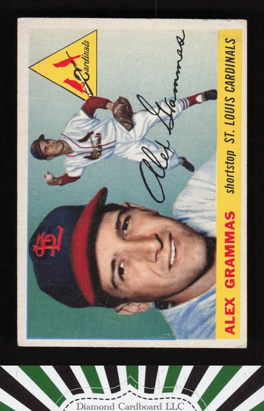 1955 Topps #21 Alex Grammas VGEX q, front