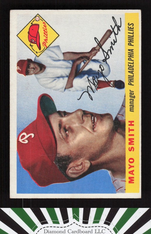 1955 Topps #130 Mayo Smith VG p, front