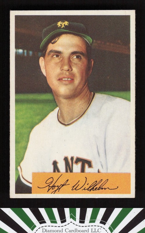 1954 Bowman #57 Hoyt Wilhelm EXMT+ [CENTERED] a, front