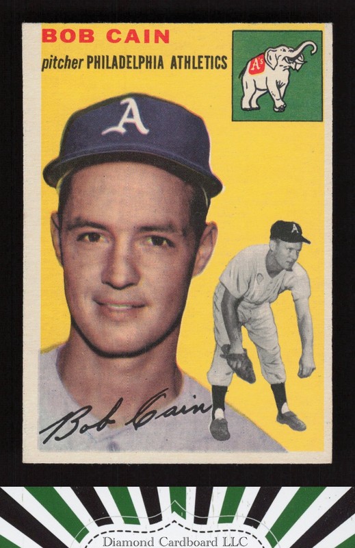 1954 Topps #61 Bob Cain VGEX m, front