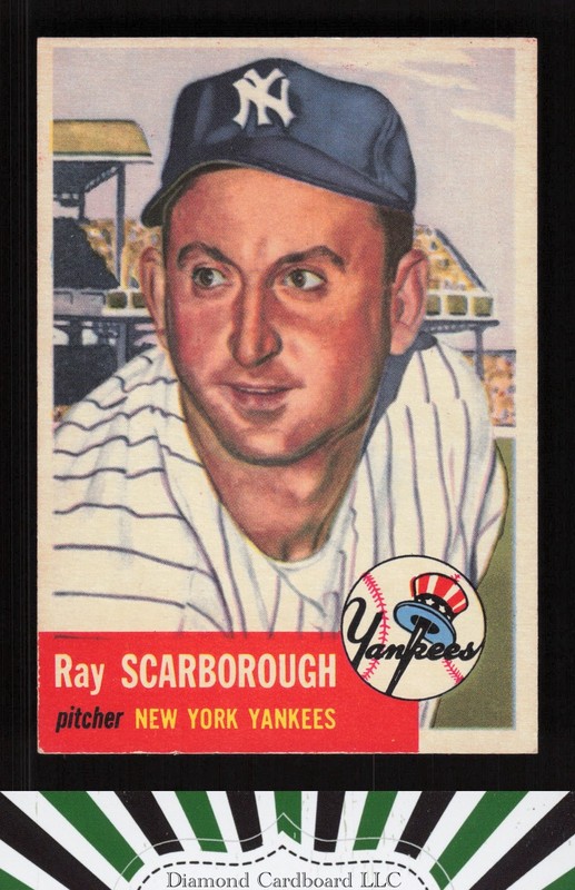 1953 Topps #213 Ray Scarborough EXMT j, front