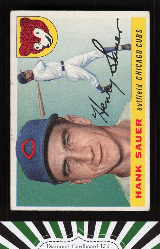 1955 Topps #45 Hank Sauer VG+ c, front