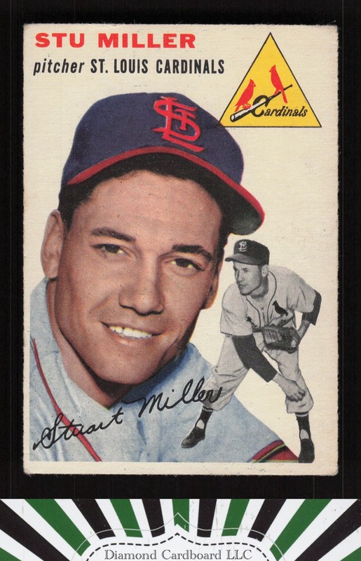 1954 Topps #164 Stu Miller VGEX n, front