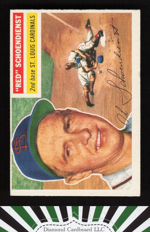 1956 Topps #165 Red Schoendienst VGEX d, front