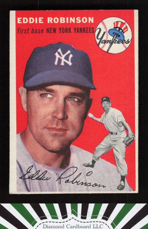 1954 Topps #62 Eddie Robinson VGEX+ c, front