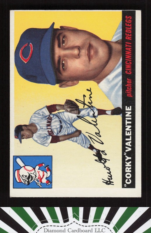 1955 Topps #44 Corky Valentine VGEX+ h, front