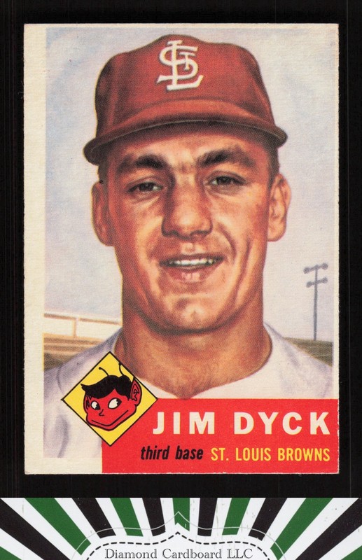 1953 Topps #177 Jim Dyck VGEX+ g, front