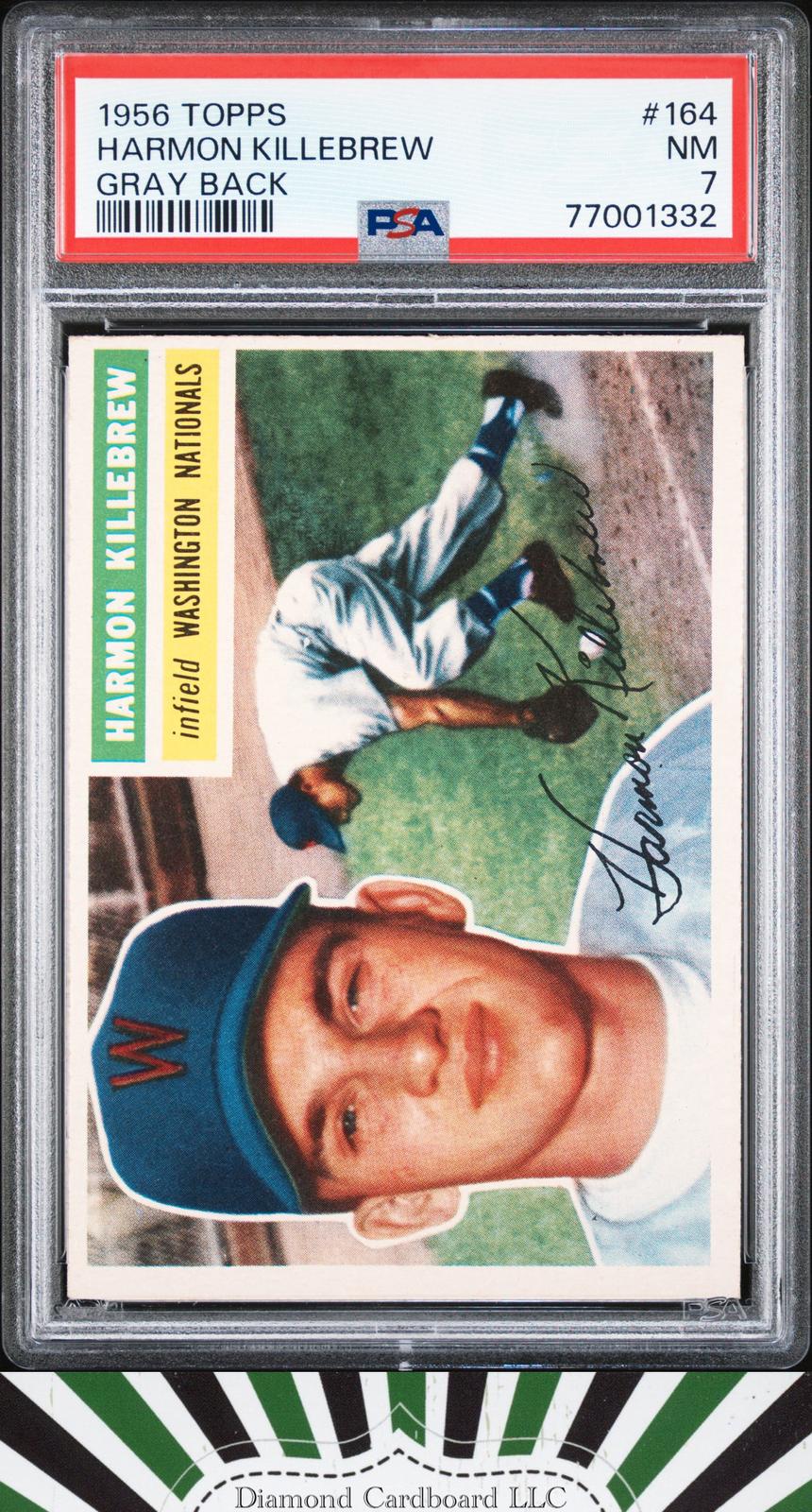 1956 Topps #164 Harmon Killebrew PSA 7, front