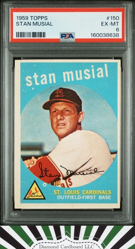 1959 Topps #150 Stan Musial PSA 6, front