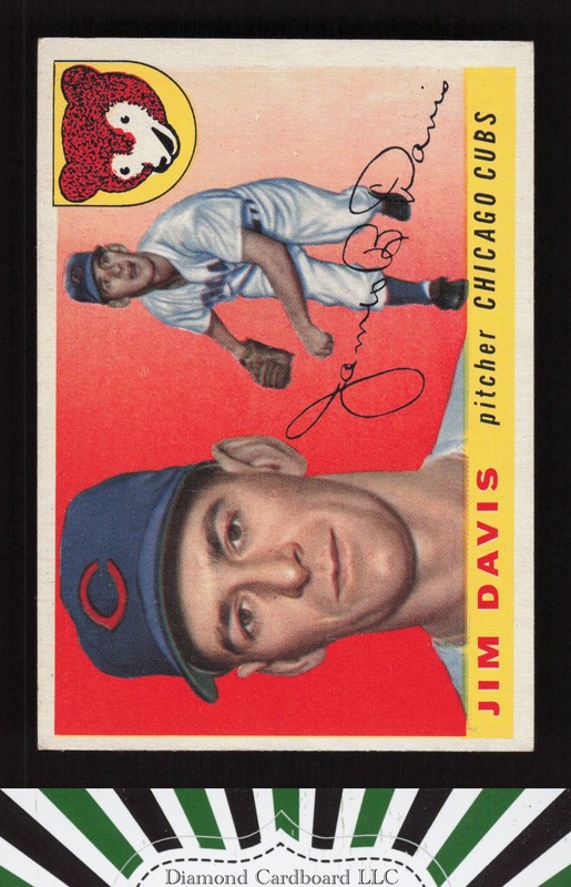 1955 Topps #68 Jim Davis VGEX b, front