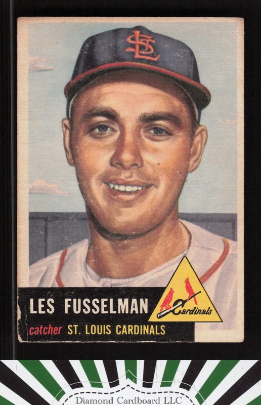 1953 Topps #218 Les Fusselman FR b, front