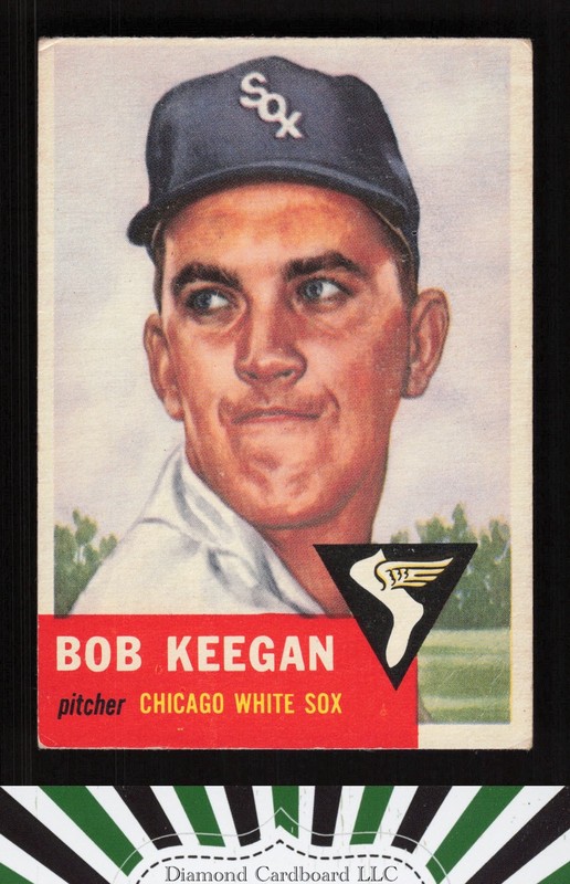 1953 Topps #196 Bob Keegan VG f, front