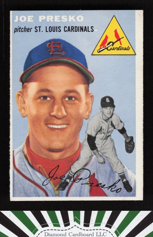 1954 Topps #135 Joe Presko NM (OC) c, front