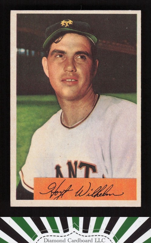 1954 Bowman #57 Hoyt Wilhelm NM j, front