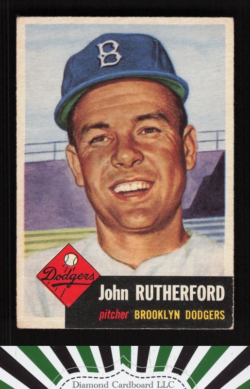 1953 Topps #137 John Rutherford : Bio uses black text VGEX h, front