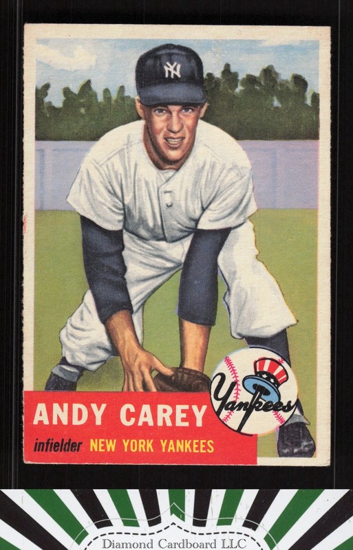 1953 Topps #188 Andy Carey VGEX b, front