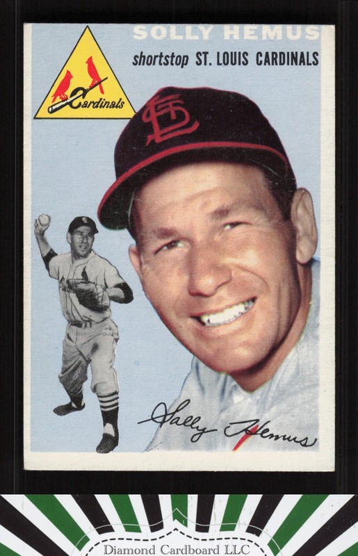 1954 Topps #117 Solly Hemus EX b, front