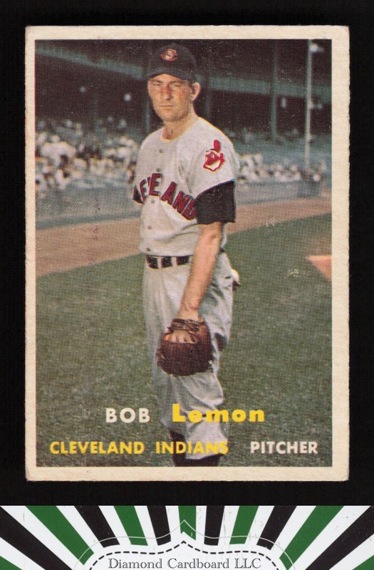1957 Topps #120 Bob Lemon VGEX j, front