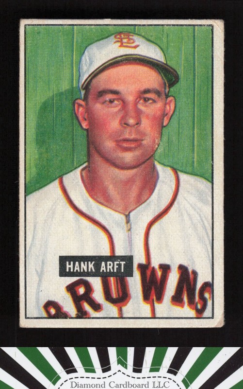 1951 Bowman #173 Hank Arft VG+, front