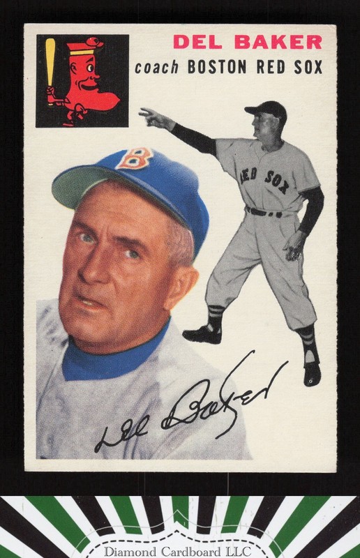 1954 Topps #133 Del Baker EXMT [CENTERED] e, front
