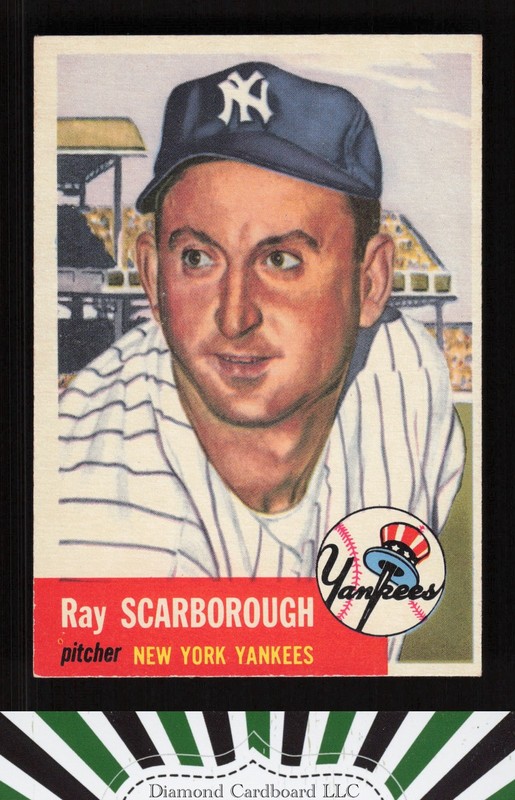1953 Topps #213 Ray Scarborough EXMT g, front