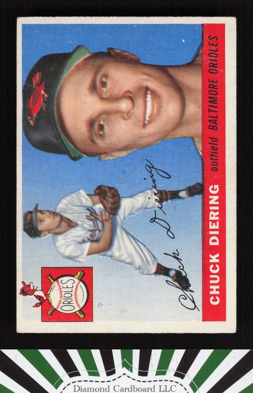 1955 Topps #105 Chuck Diering VGEX h, front