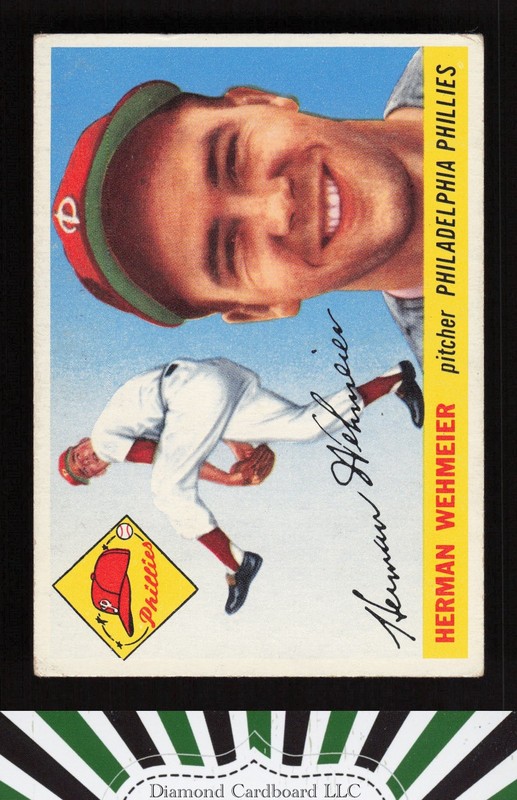 1955 Topps #29 Herman Wehmeier VGEX j, front