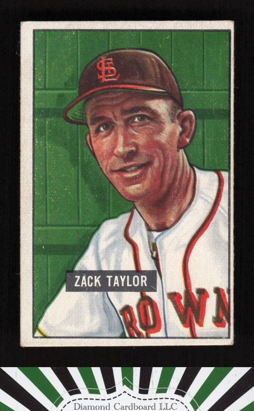 1951 Bowman #315 Zack Taylor VGEX, front