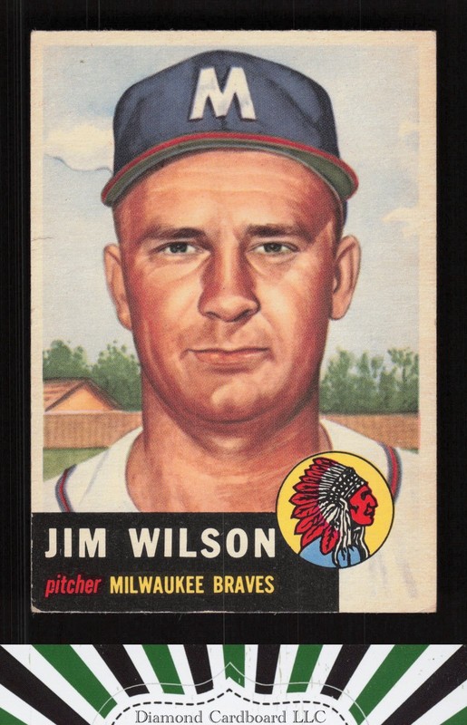 1953 Topps #208 Jim Wilson GD i, front