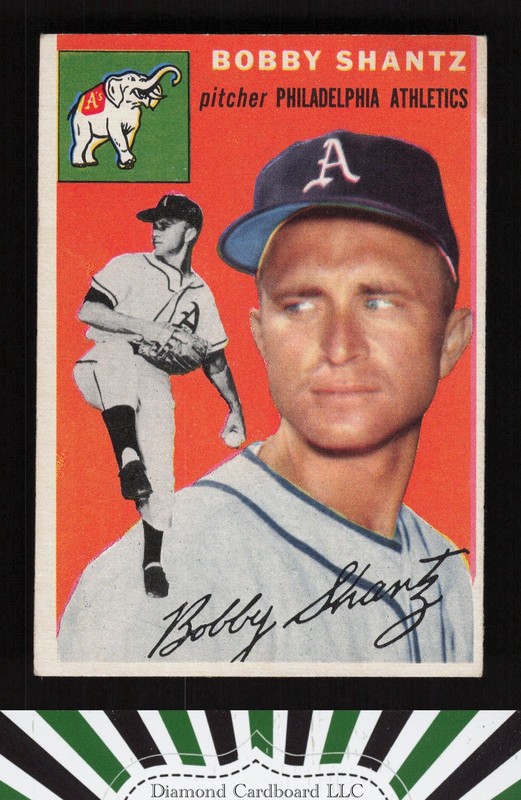 1954 Topps #21 Bobby Shantz VGEX+ d, front