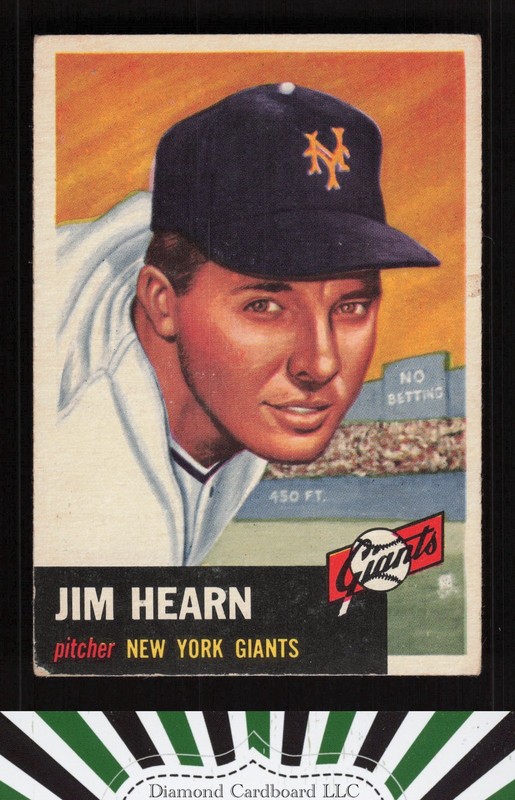 1953 Topps #38 Jim Hearn VGEX a, front