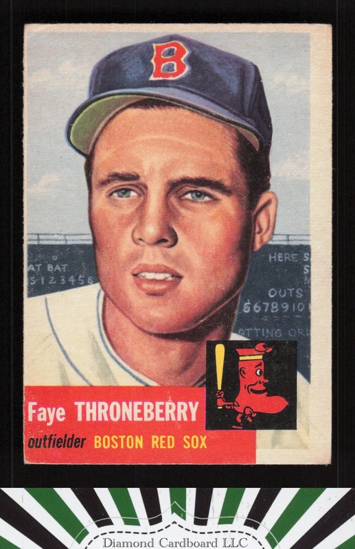 1953 Topps #49 Faye Throneberry VGEX f, front