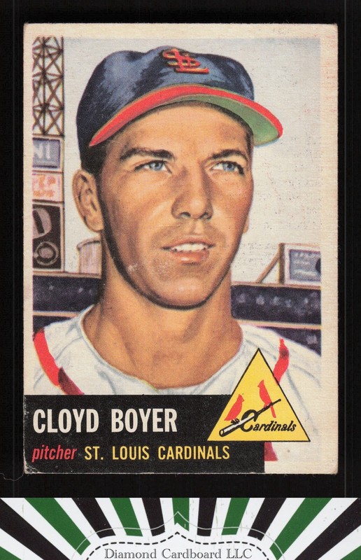 1953 Topps #60 Cloyd Boyer GD+ b, front