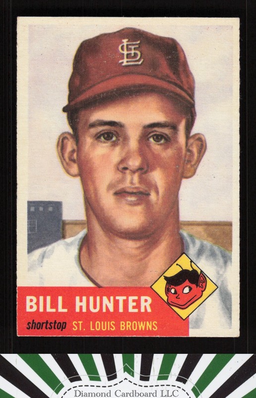 1953 Topps #166 Billy Hunter EXMT j, front