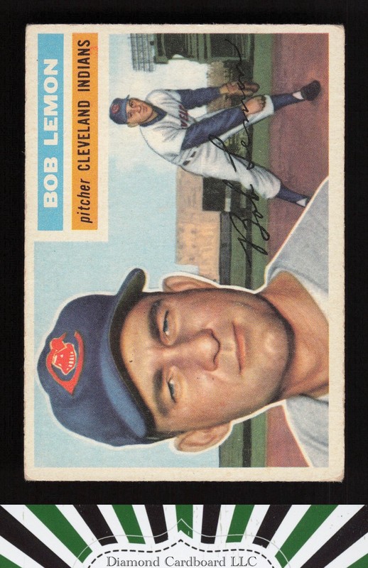 1956 Topps #255 Bob Lemon VGEX f, front