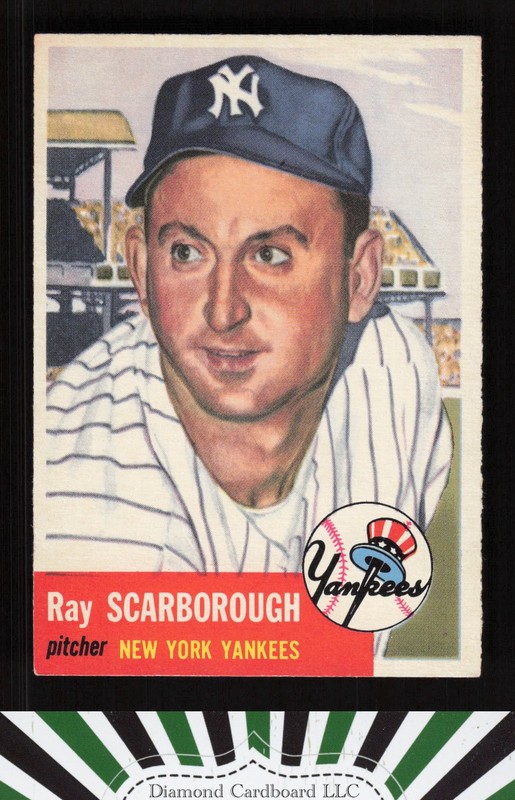 1953 Topps #213 Ray Scarborough NM h, front