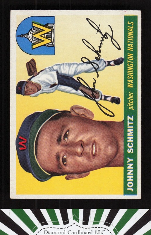 1955 Topps #159 Johnny Schmitz EX k, front