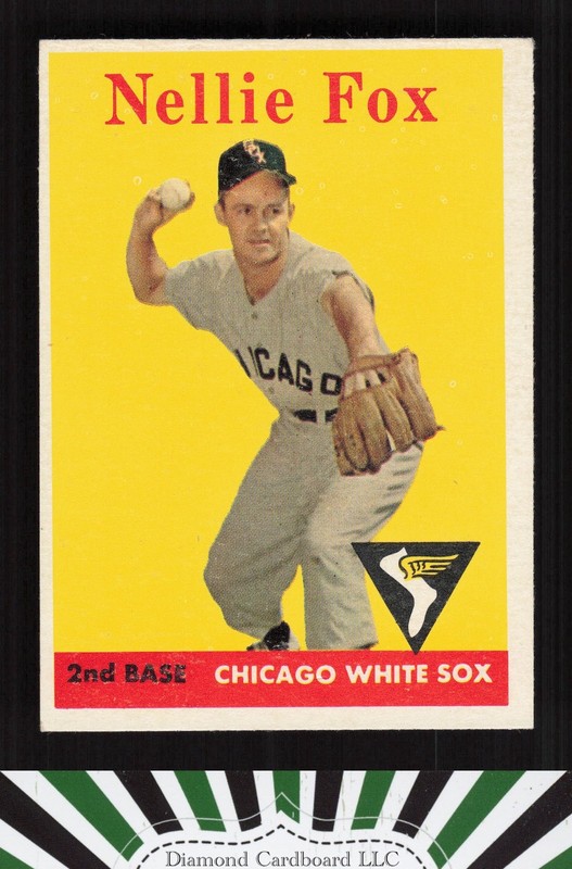 1958 Topps #400 Nellie Fox EX b, front